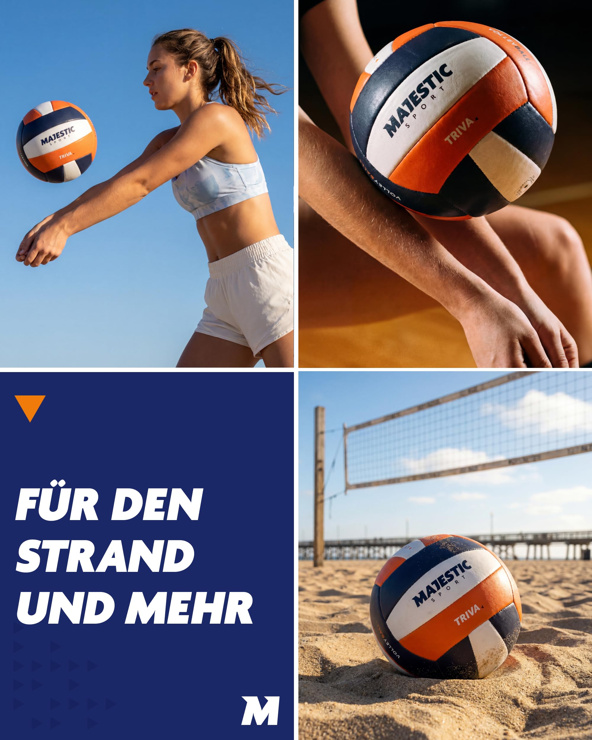 Piłka do siatkówki rozmiar 5 Soft Touch – siatkówka plażowa, miękka i wodoodporna, do użytku wewnątrz i na zewnątrz – plaża, hala, ogród i basen – oficjalny rozmiar do treningu