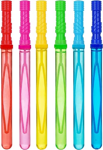Miniatura 8 de JOYIN - Varitas grandes de 14.6 pulgadas para hacer burbujas para niños, 6 piezas con solución de recambio, juguete de verano, recuerdo de fiesta