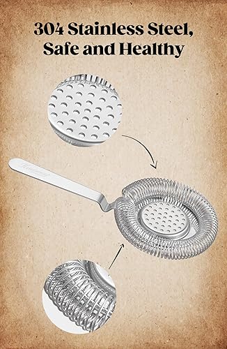 Miniatura 4 de KITESSENSU Colador de malla fina, colador de malla pequeño de acero inoxidable 188 con asa, colador de cóctel efectivo en forma de cono de 3.3