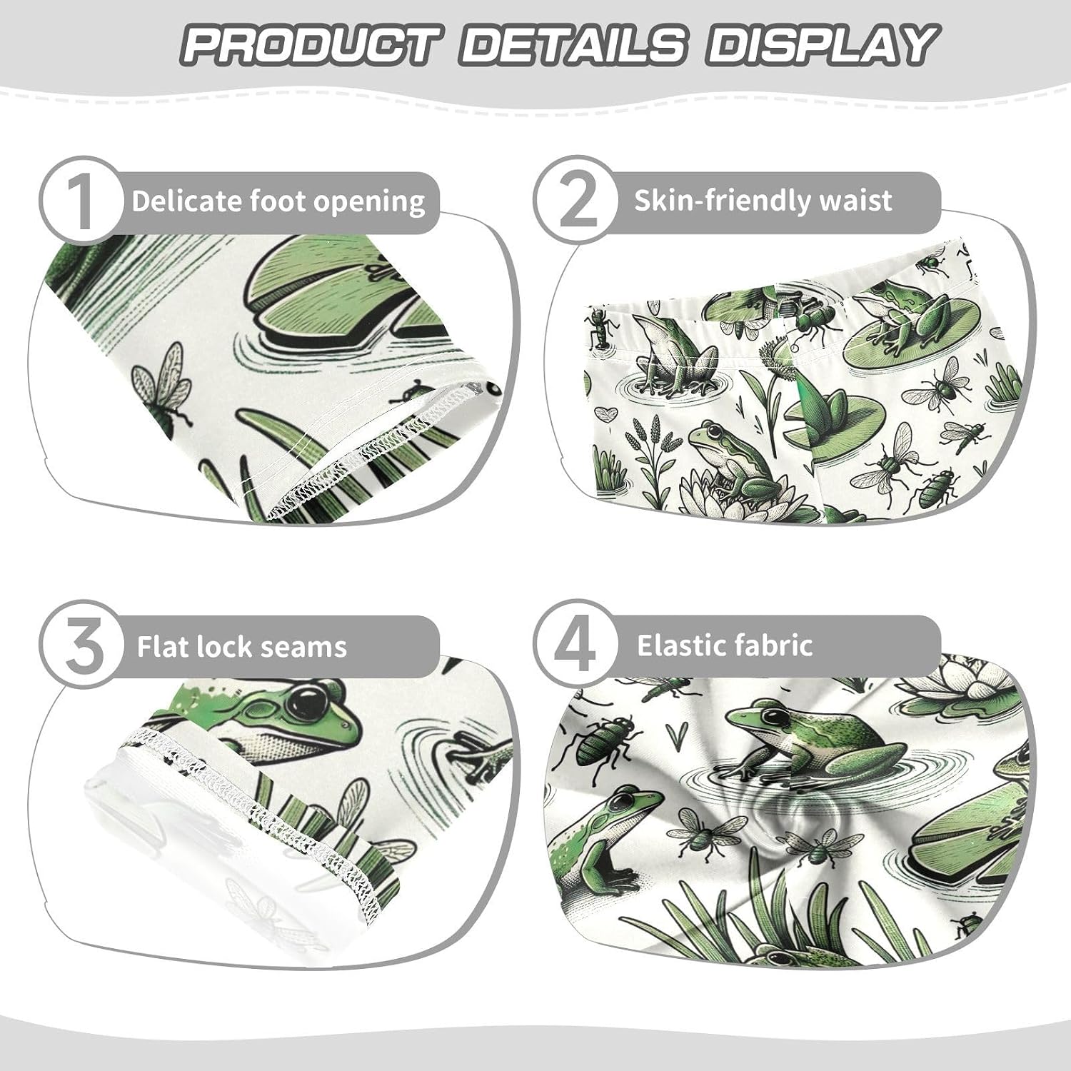 GAIREG Girls Activewear Leggings Cute Frogs