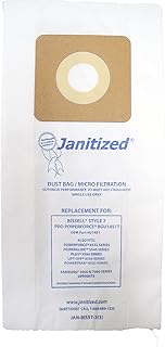 Janitized JAN-BISS7-2(3) Premium Replacement Commercial Vacuum Paper Bag for Bissell Pro Powerforce BGU1451T, Bissell 7 Vacuum Cleaners, OEM#U1451 (Pack of 36)