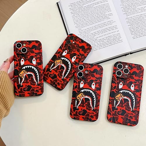 Miniatura 5 de Hoolcase - Funda suave para iPhone 14 Plus 15 Plus para fanáticos de la cara de tiburón, fanáticos de los dientes de tiburón, niñas y niños, funda