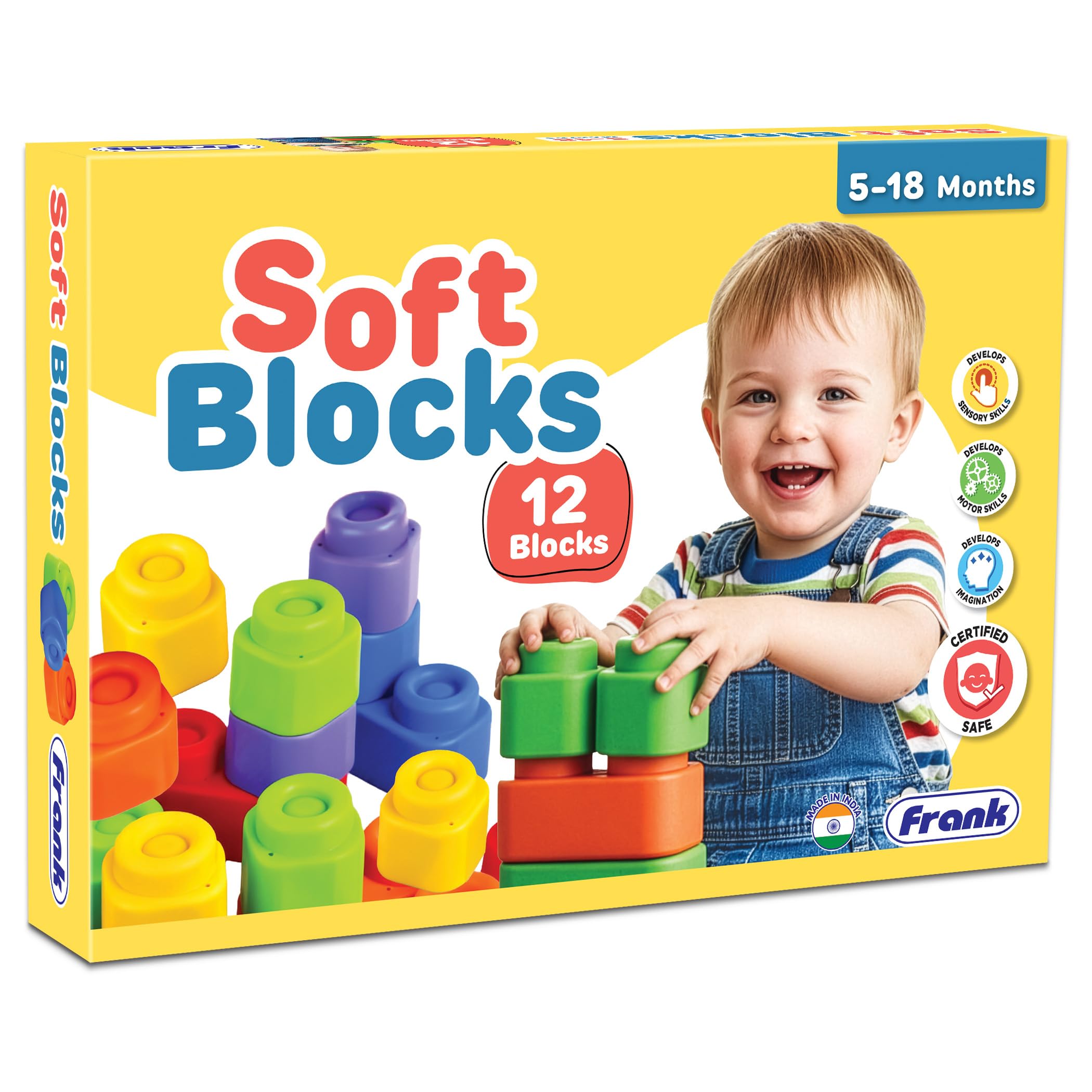 Frank Soft Blocks for Babies & Toddlers – 12 Colorful Soft Building Blocks | Sensory & Motor Skill Development Toy | Safe, Non-Toxic, Washable Blocks for Infants & Kids-picture-17