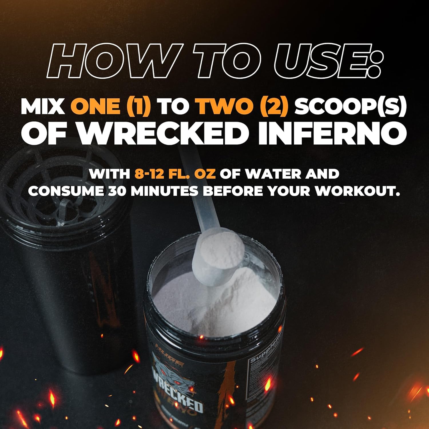 Wrecked Inferno - Thermogenic Pre Workout For Men & Women, Increase Energy, Boost Thermogenesis & Metabolism, Enhance Exercise Performance - Contains L-Citrulline, L-Carnitine, Beta-Alanine & More - Image 6