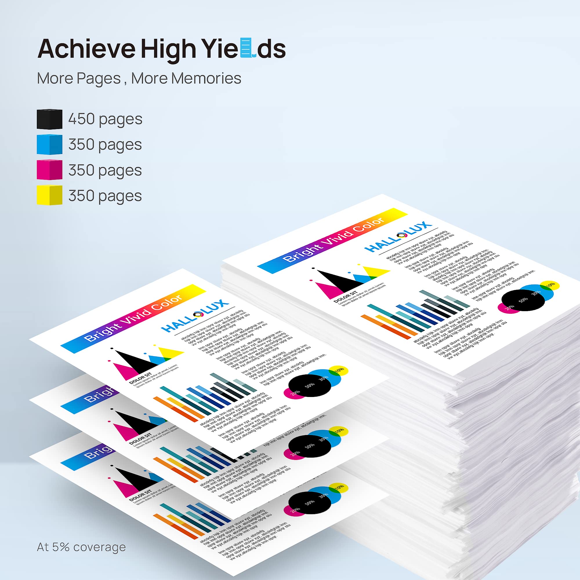 HALLOLUX PG-512XL CL-513XL Cartucce Sostituzione per Canon 512 513 XL per Pixma iP2700 MP230 MP240 MP250 MP280 MP480 MP490 MP495 MX320 MX350 (Nero Tri-Colore, 2-Pack)
