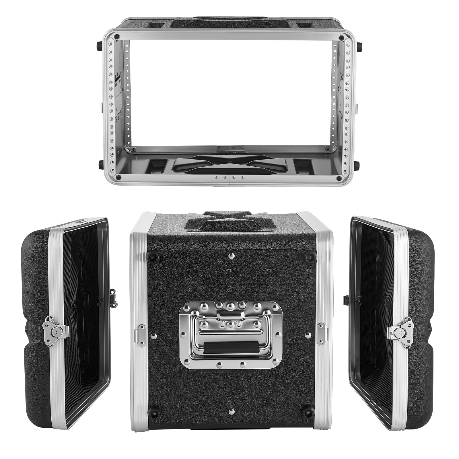 VEVOR Armadio Rack per Server 6U, Armadio per Amplificatori Processori Controller Profondità 31 cm in ABS Chiusura a Vite Incassate Pannelli Anteriori Posteriori Rimovibili, Profondità Interna 29 cm