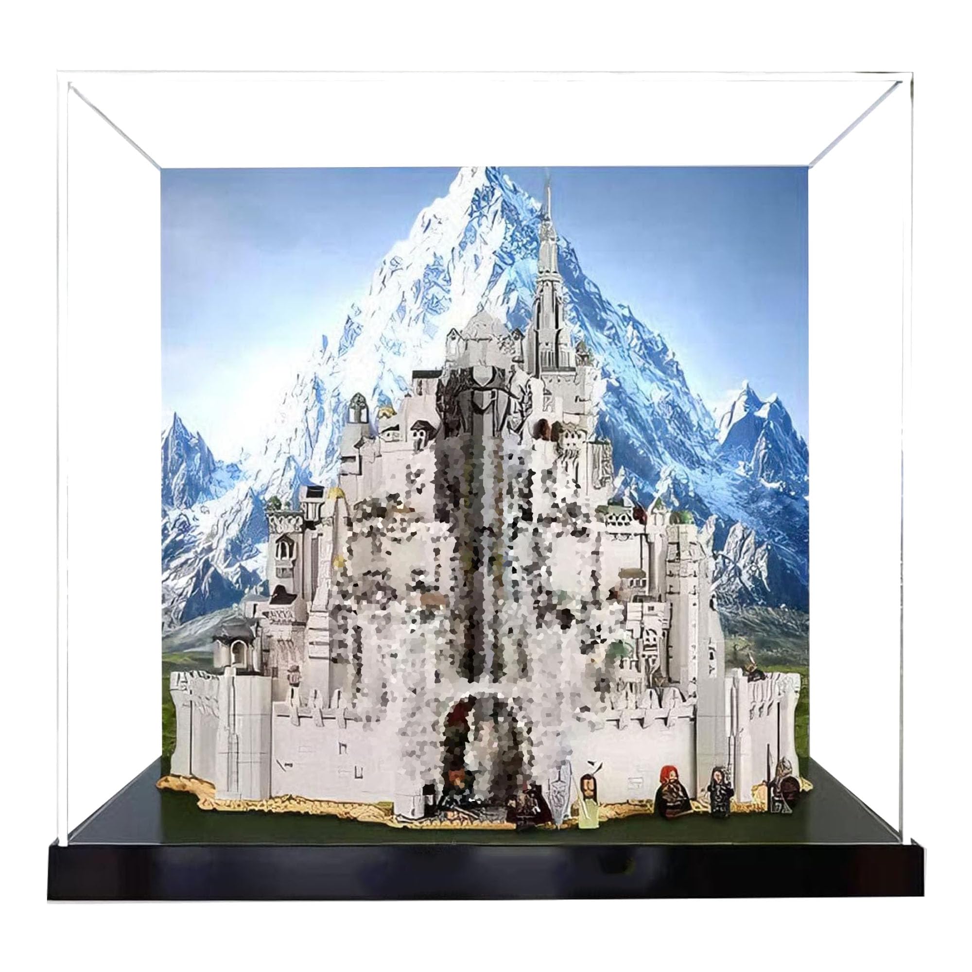 Acrylic Display Case for Le-go 11377 White Tower Castle Model (Background D)