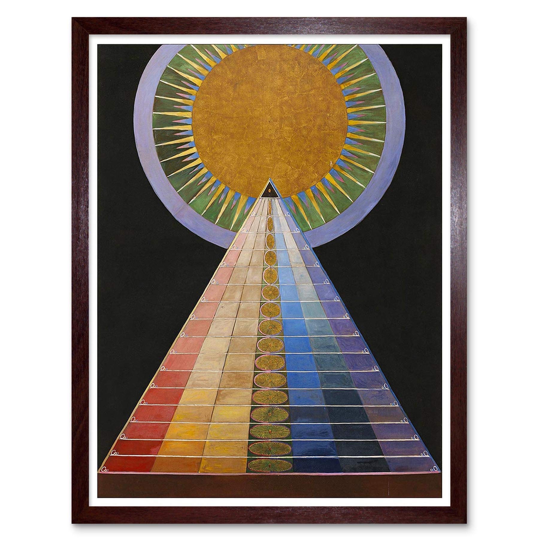 Wee Blue Coo Painting Hilma Af Klint 1907 Altarpiece No 1 Group Art Print Framed Poster Wall Decor 12X16 Inch