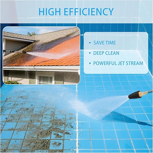 Miniatura 5 de Puntas de lavado a presión con boquilla turbo, máximo 4000 PSI, puntas de pulverización turbo giratorias de 360° con conector rápido de 1/4 pulgadas