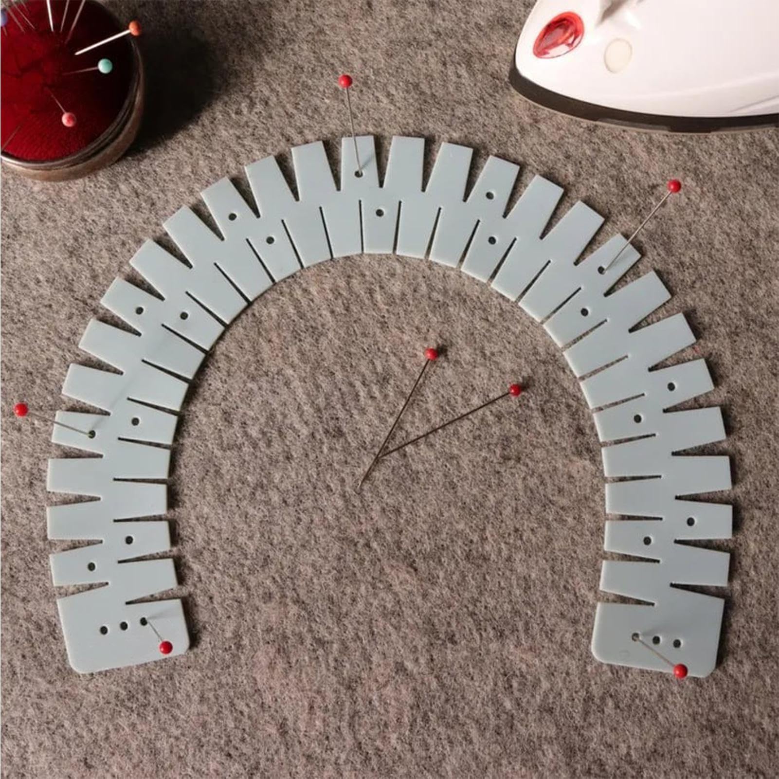 Orlatori Flessibili In Silicone Da 2, Righello Per Orli Resistente Al Calore, Stiro Flessibile Per Tappezzeria Quilting Tessuti