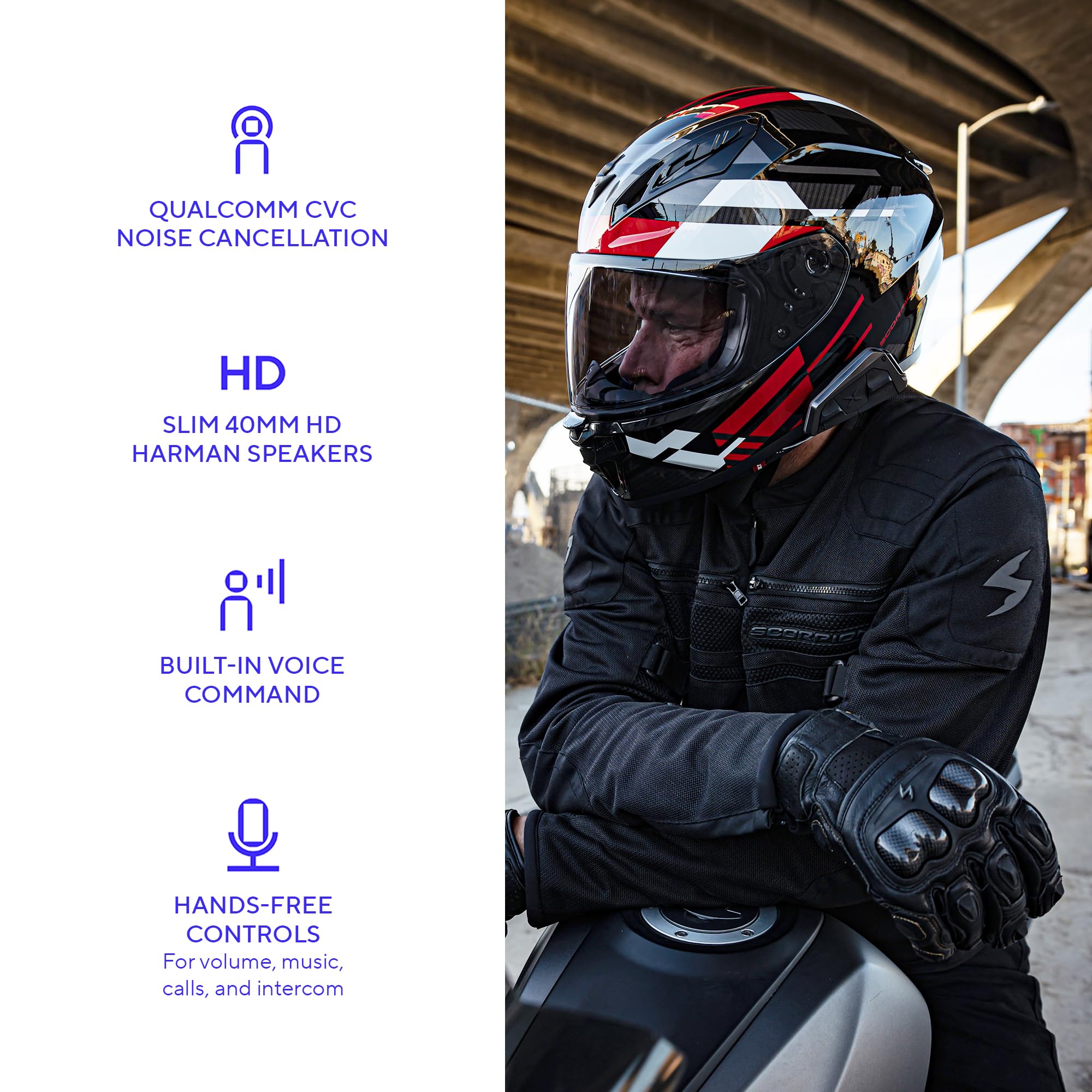 EXOCOM Interfono Bluetooth Scorpion Link 1 Singolo