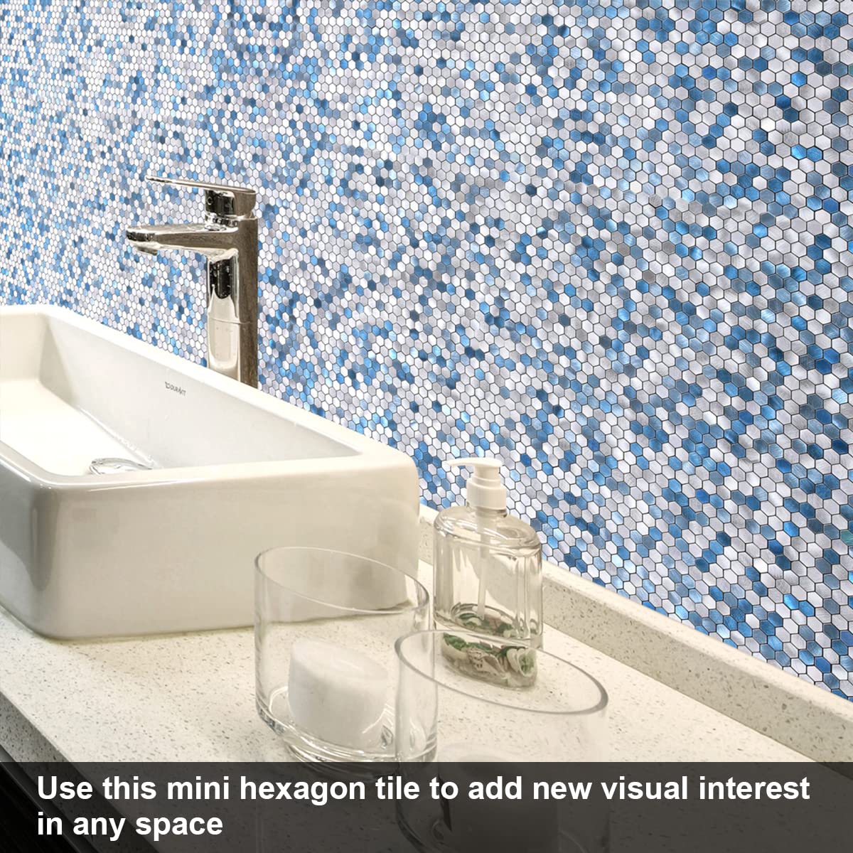 BeNice Peel and Stick Backsplash Kitchen Tiles,Stick on Backsplash Peel