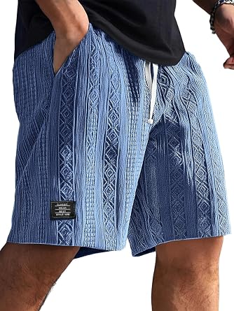 LOVESHOOT Mens Shorts Casual Summer Beach Shorts Cargo Short Loose Fit with Side Pockets for Vacation
