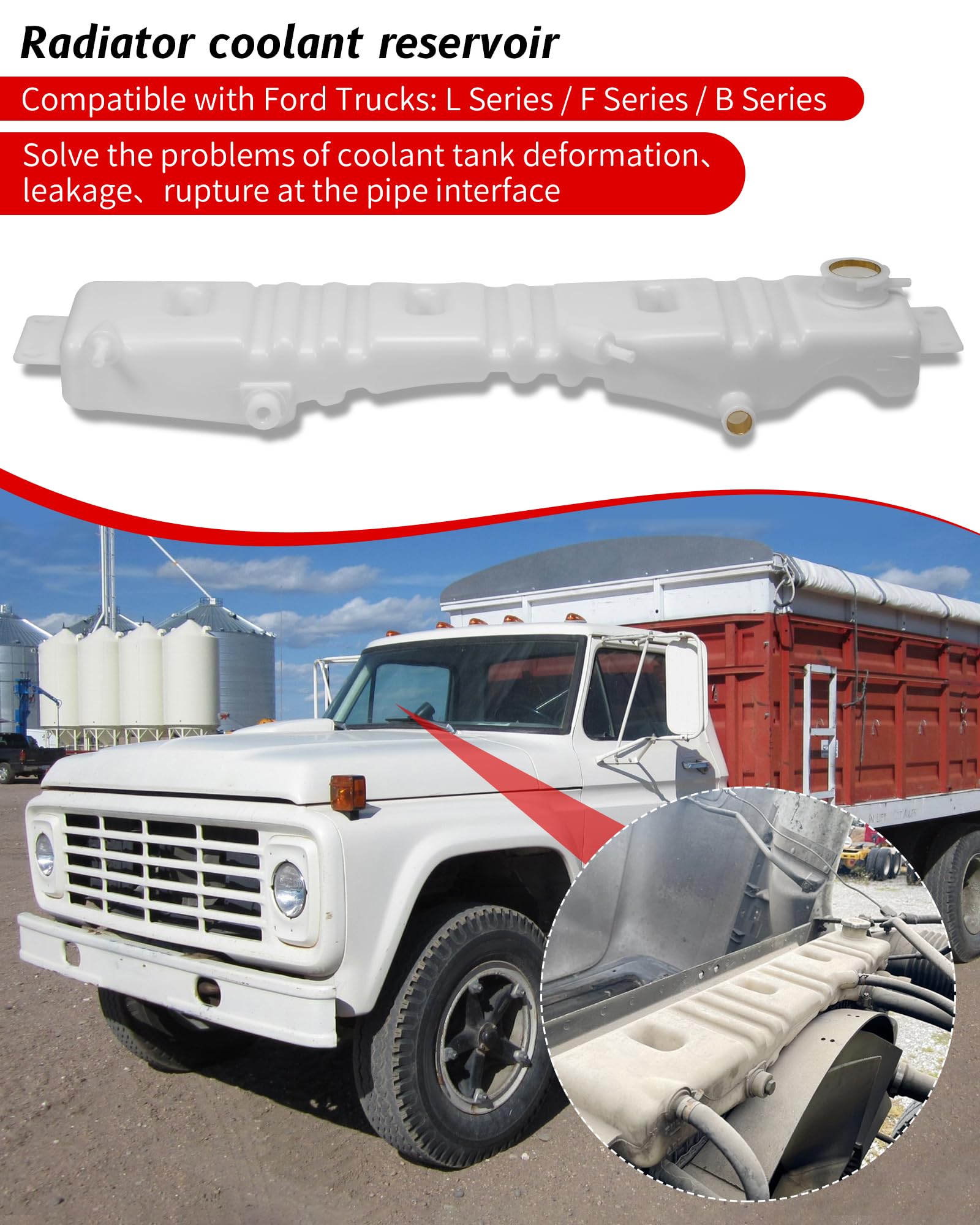 Deposito Del Refrigerante Coolant Overflow Tank For Ford F600 F700 F800 ...