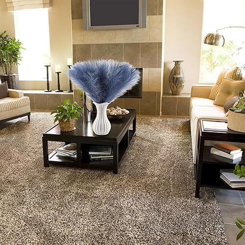 Miniatura 6 de Acfruits 20 piezas de decoración de hierba de pampa sintética de 21.7 pulgadas, arreglo floral de hierba de pompas y relleno de jarrón para