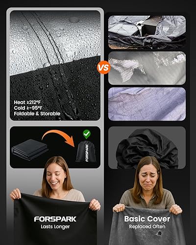 Miniatura 8 de FORSPARK Funda para sofá de patio, impermeable, resistente a los rayos UV, protector para sofá biplaza de 2 asientos, tela Oxford resistente a