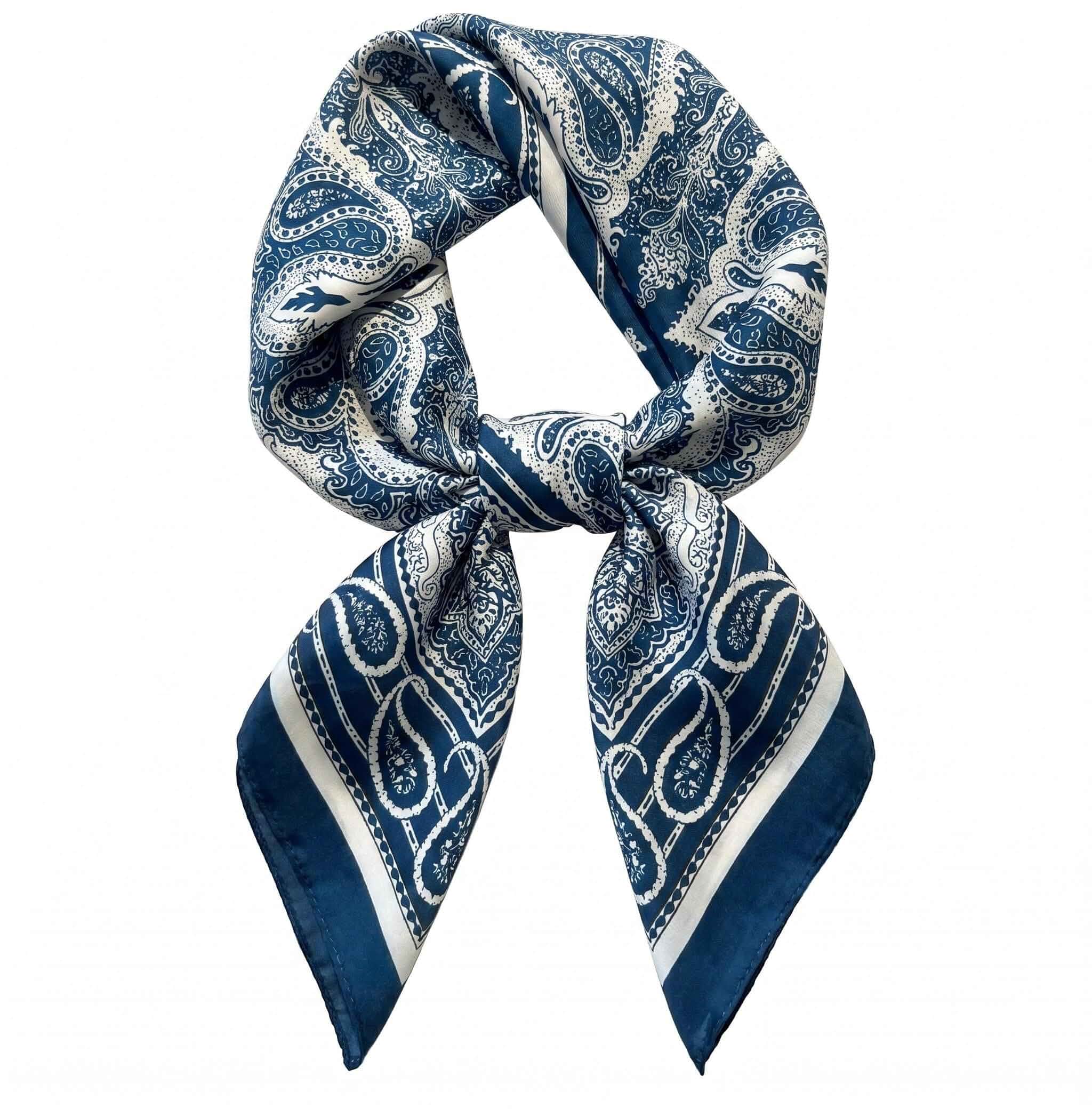 CLOLEVZ Head Hair Scarf for Women Neck Scarf Like Satin Silk Hair Bandana Square Scarves Fashion Accessories 27.5"