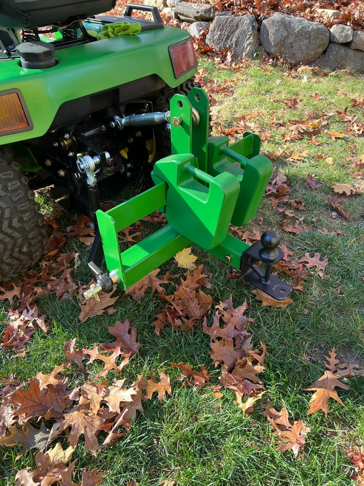 Zstar Attelage De Remorque 3 Points avec Récepteur 5cm pour Tracteur Cat 1