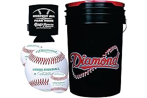 Diamond Sports DOL-1 USSSA Baseball Practice Bucket with 30 Leather Baseballs