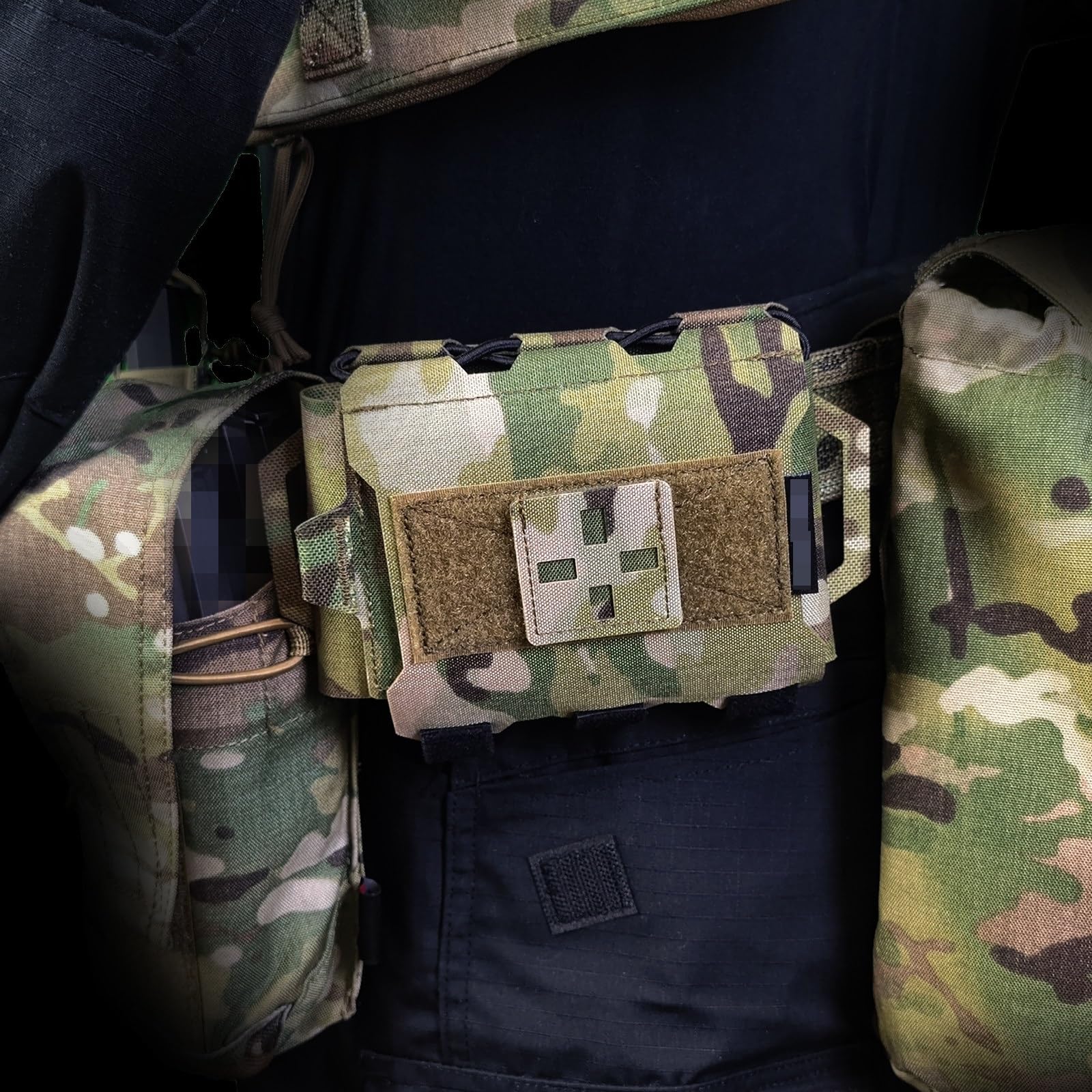 Botiquín Médico Táctico, Botiquín Médico Desmontable IFAK MOLLE Quick Pick de Doble Capa, Airsoft Deportes Al Aire Libre y Caza