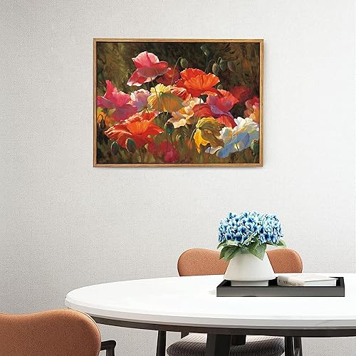 Miniatura 8 de Marco flotante de lona con aspecto de madera, marcos flotantes para lienzo estirado extraíble, pintura de pared, marcos de fotos, decoración de 1 14