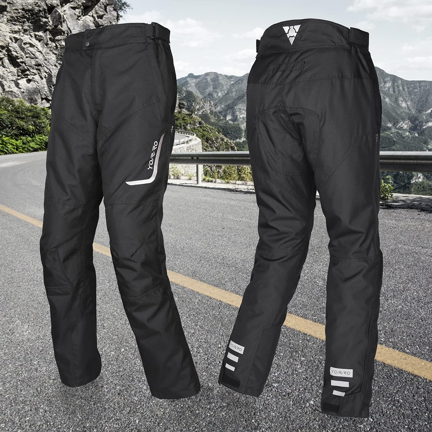 Autumn Cool Motorcycle Riding Pants for Mens with Armor Waterproof Airflow Breathable Youth Riding Racing Touring : Automotive