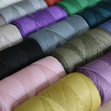 Makromecity, Premium Polyester Macrame Cord 3mm x 131 Yards (394 feet) 3mm Polypropylene Lilac Macrame Cord Crochet Macrame Bag Cord Crafts for Wall Hangings, Bags, Underplate, Rug