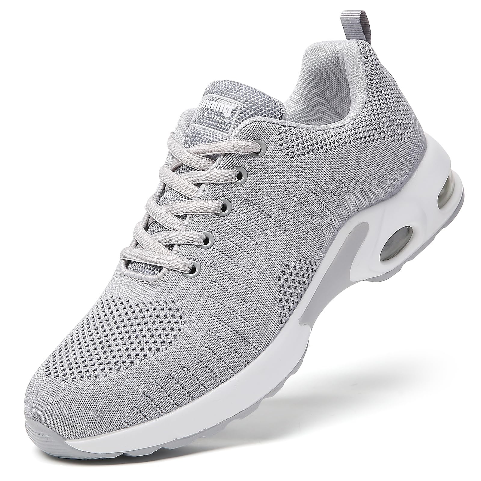 Ezkrwxn Running Shoes for Women Breathable Sport Walking Shoes Casual Gym Workout Jogging Sneaker Grey Size 9