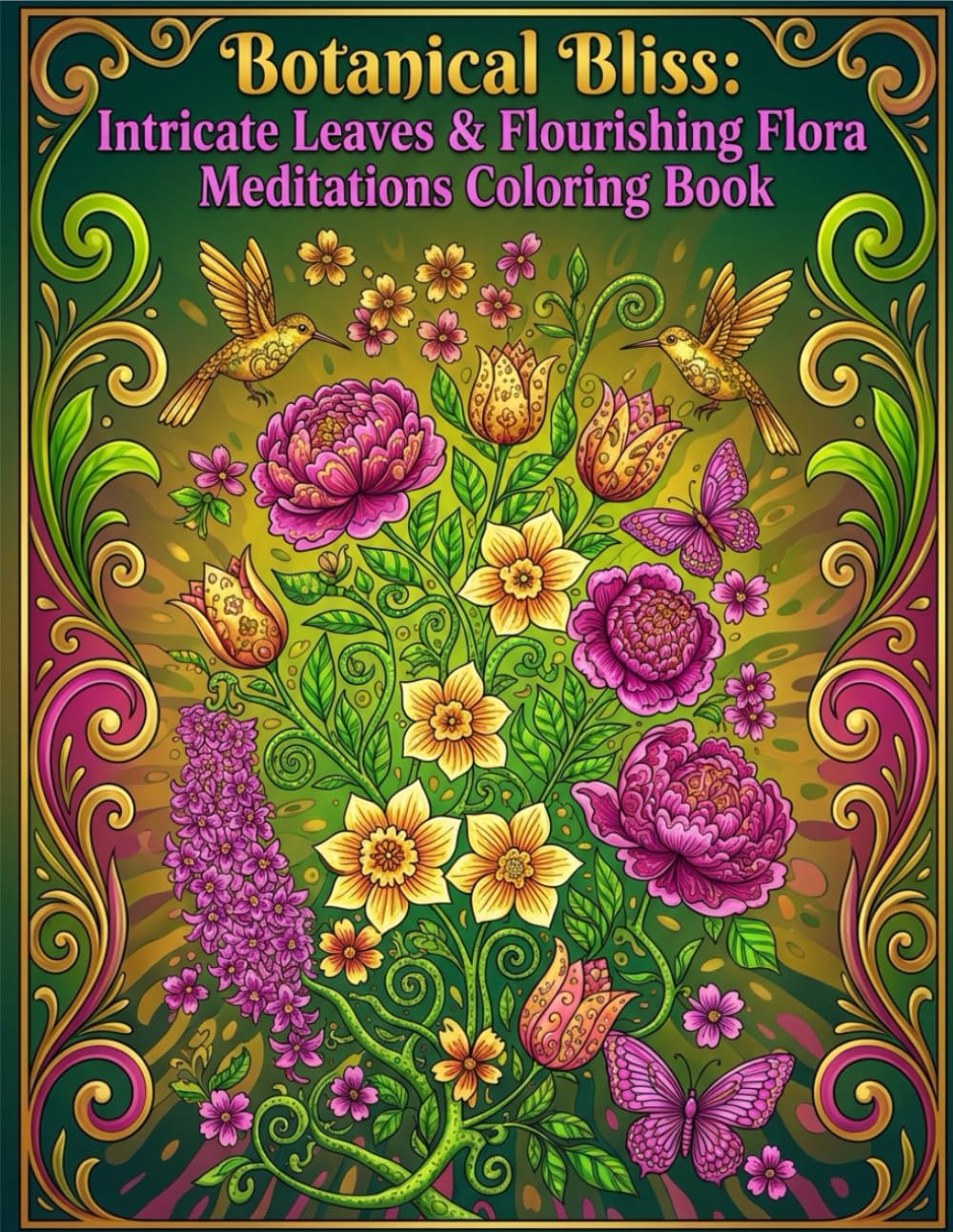 Botanical Bliss: Intricate Leaves & Flourishing Flora Coloring Book (The Enchanted Escapes Coloring Collection)