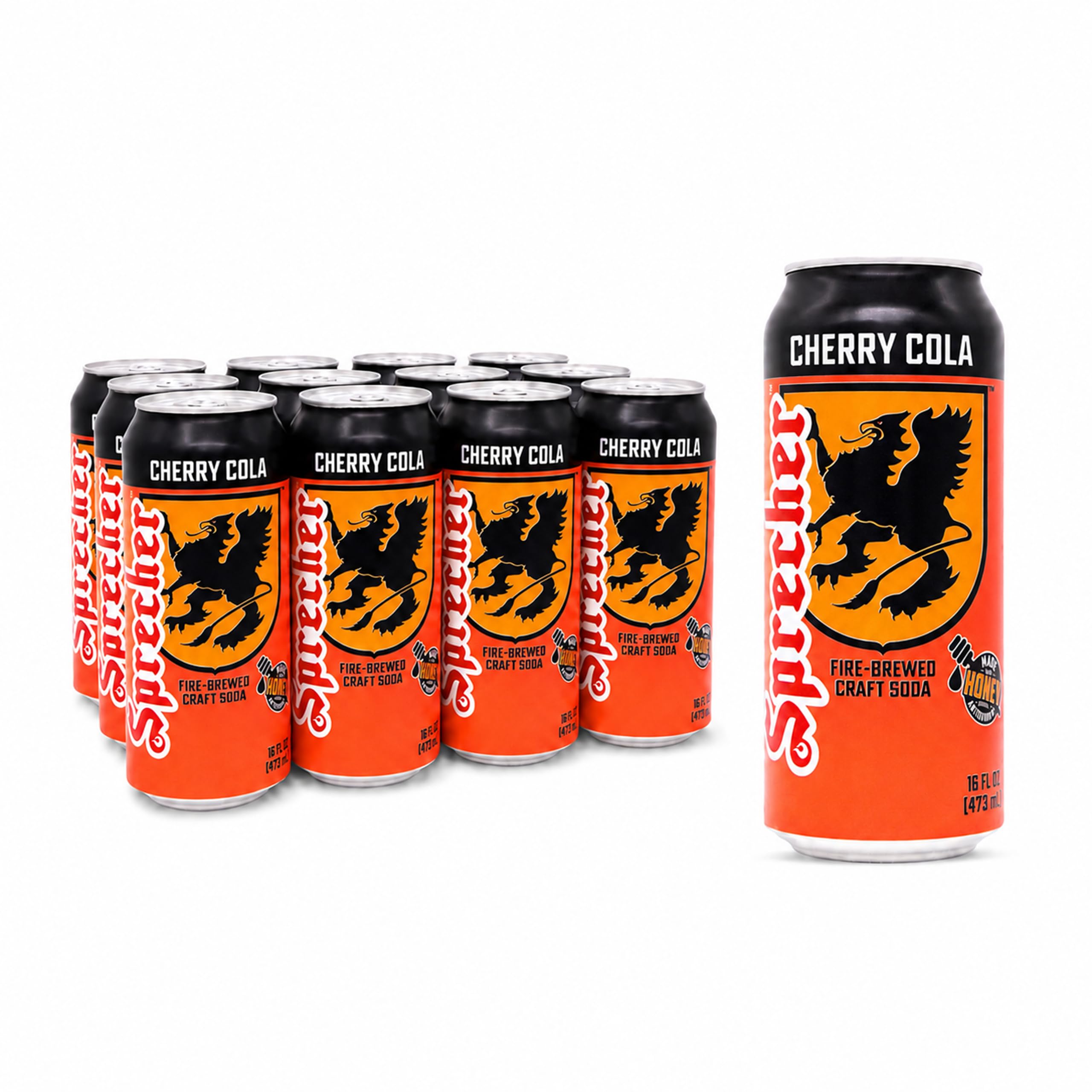 Amazon.com : Sprecher Cherry Cola in 16 fl oz Cans (12 Pack), Fire