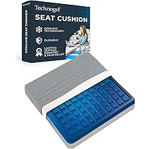 Technogel Cooling Seat Cushion &ndash; Gel Cushion for Office Chair, Car Seat, Airplane &ndash; Sciatica, Hip &amp; Coccyx Pain Relief for Long Sitting &ndash; Ideal for Office Workers, Car Drivers, Gamers &amp; Wheelchairs