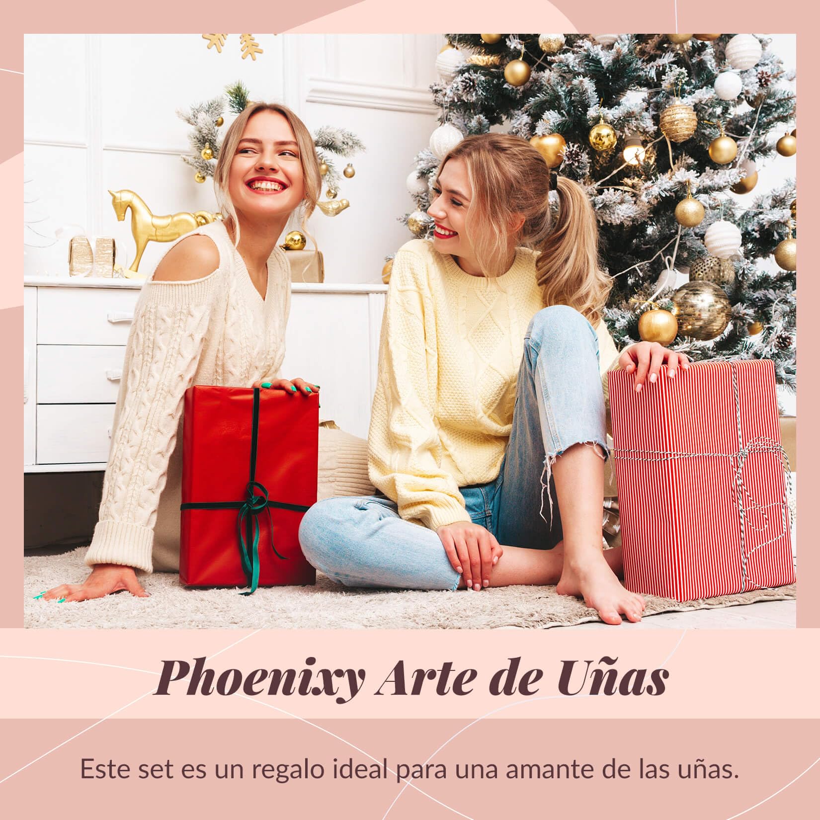 Phoenixy Kit Uñas Semipermanentes, 12 Colores 7ml, Kit Completo con 36W U V/LED Lampara Uñas Semipermanentes, Esmalte Semipermanente con Base y Top Coat