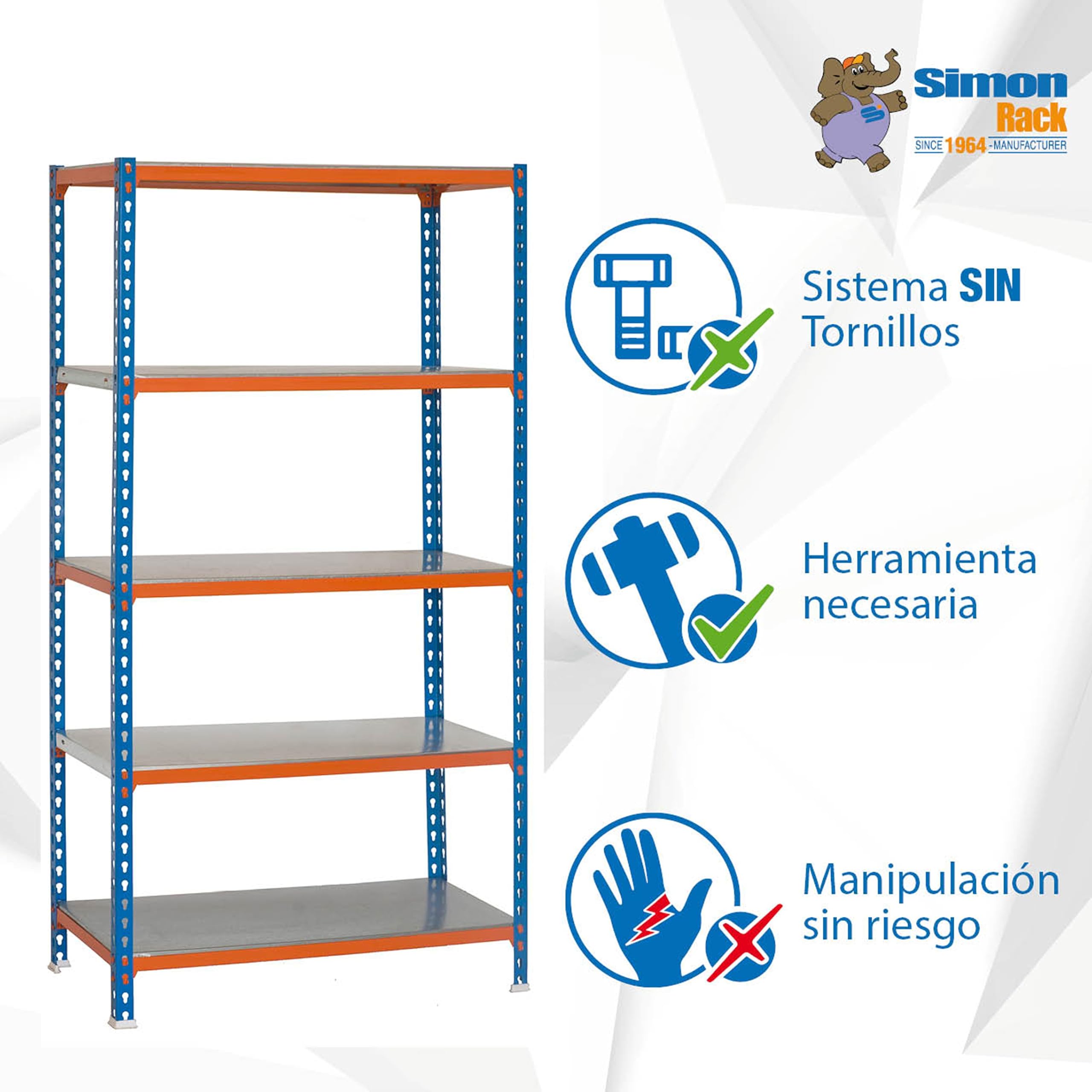 Simon Rack Metallregal 2000x1000x500 mm - Simonclick