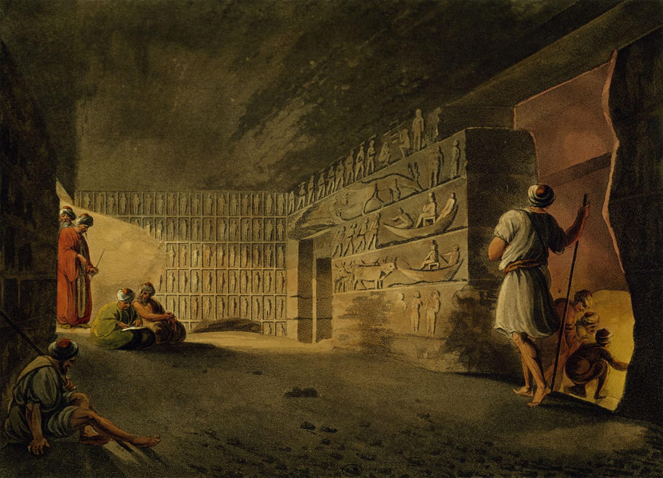 SERENDIPITP Retro Picture Poster Wall Art Pictures Painting Underground Chamber of Pyramid of Giza by Mayer Wall Art Canvas Print for Wall Decor 60x90cm
