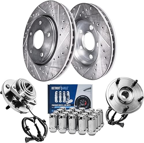 Miniatura 26 de Detroit Axle - Kit de Frenos para Silverado Sierra Suburban Yukon XL Avalanche 1500 Tahoe Escalade ESV EXT Reemplazo Frenos Delanteros Traseros
