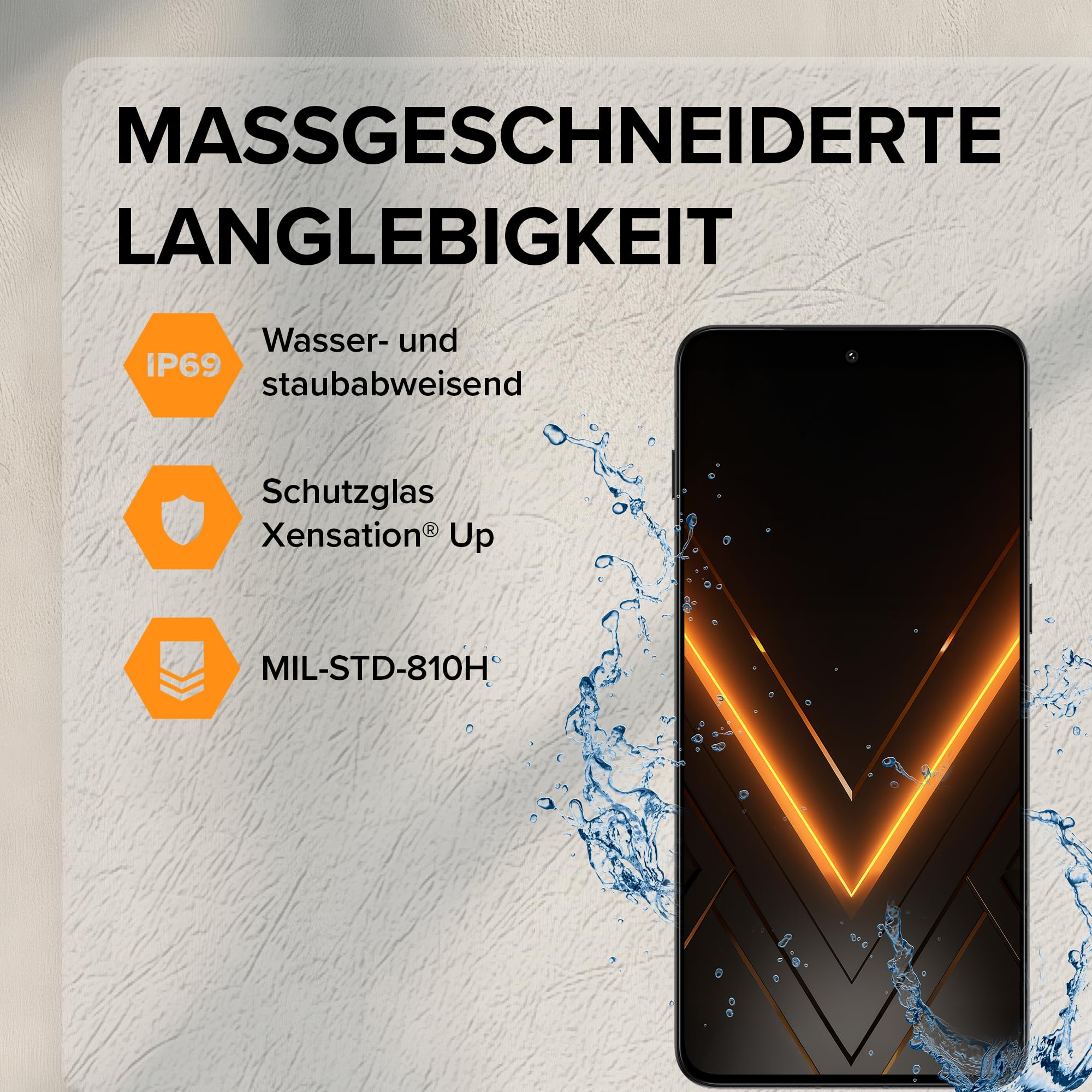 HAMMER VENTUS 5G Outdoor Smartphone 8GB+256GB, Android 16, 6.77 Inch 120Hz AMOLED Display, 108MP AI Camera, 32MP Selfie Camera, MediaTek Dimensity 7100, 5000mAh Battery, 45W Fast Charging, IP69, MIL-S