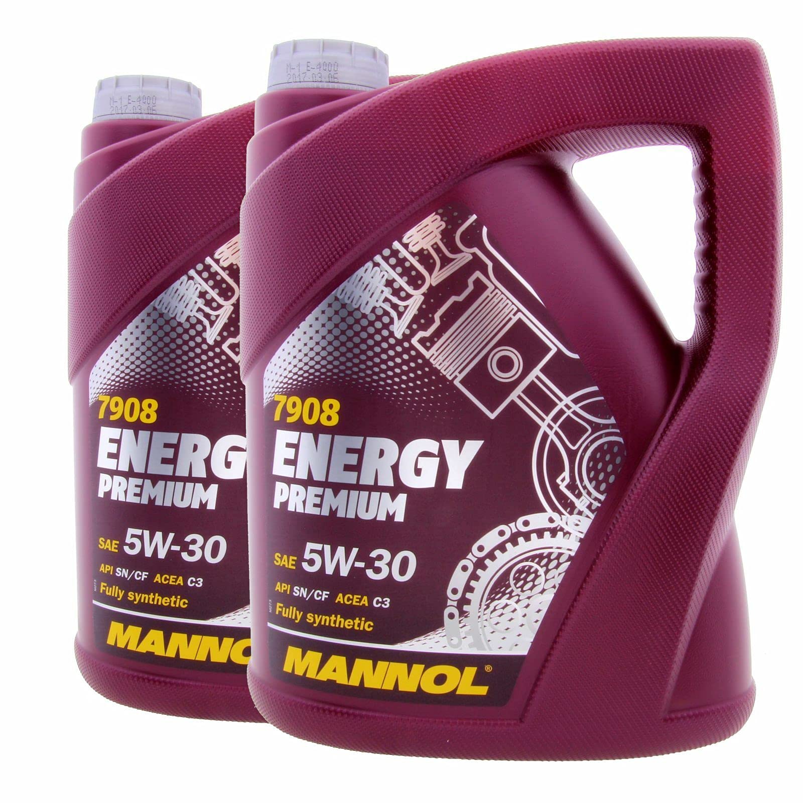 MANNOL Energy Premium Fully Synthetic Engine Oil 5W-30 C3 DPF, 2 x 5 Litres