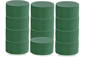 Rocutus 12-Piece Round Floral Foam Arrangement Kit: Perfect for Weddings, Parties, and Floristry