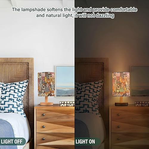 Miniatura 5 de Yuiboo Bedside Lamps Indoor Table Lamp Aesthetic Colorful Cute Funny Animals Lamp for Study Side Table lamparas para mesa