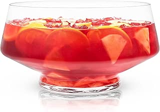 Viski 6447 Cocktail, Old Fashioned, Martini and Wine Footed Alcohol Punch Bowl, Set of 1, Clear - coolthings.us
