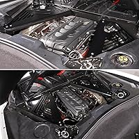 Vista 7 de Cubierta de panel de bahía de motor compatible con Chevrolet Corvette C8 2020-2023, cubiertas traseras de aleación de aluminio para motor izquierda