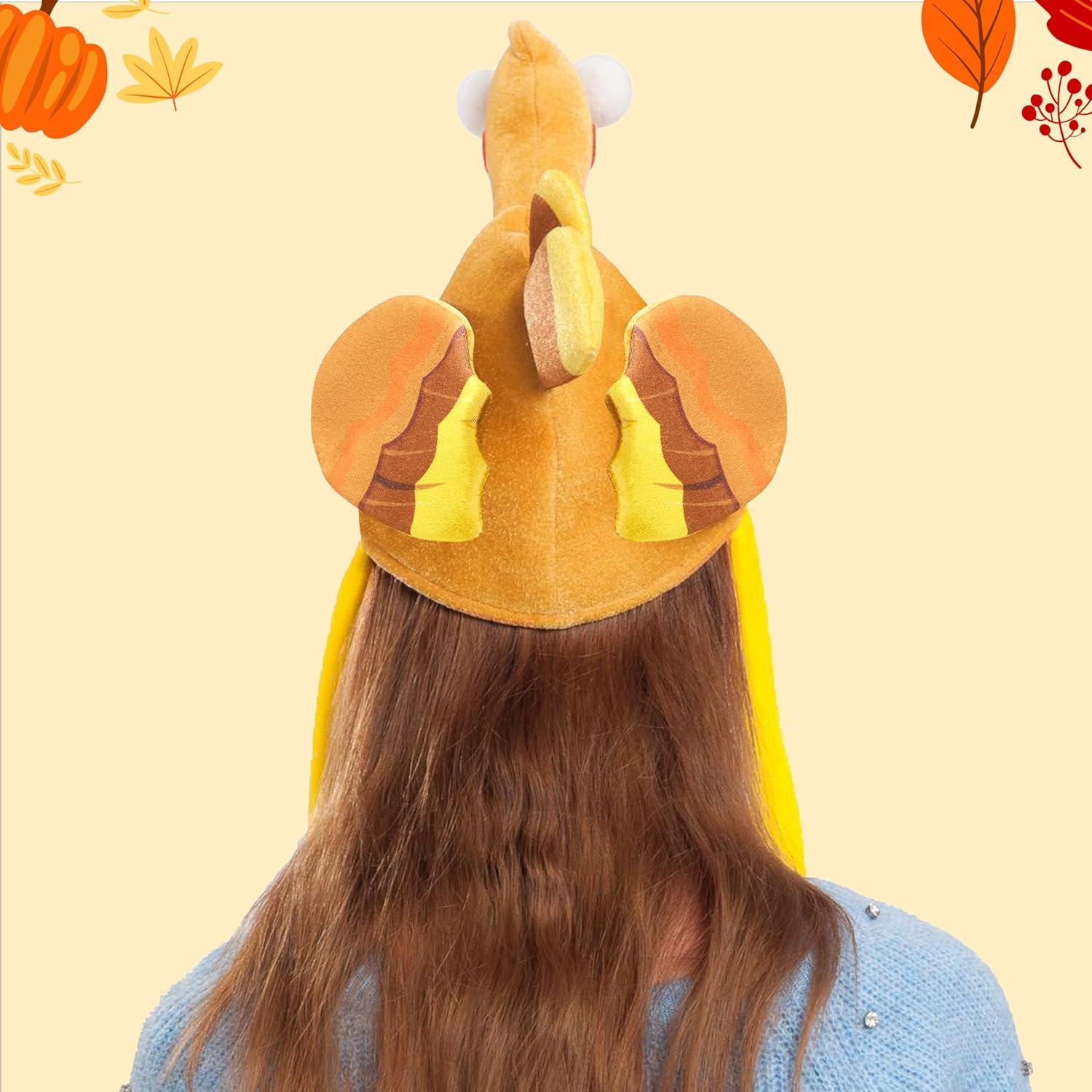Spooktacular Creations Thanksgiving Turkey Hat, Thanksgiving Accessories Turkey Hat for Party Favor Supplies, Dress-up Party for Adults