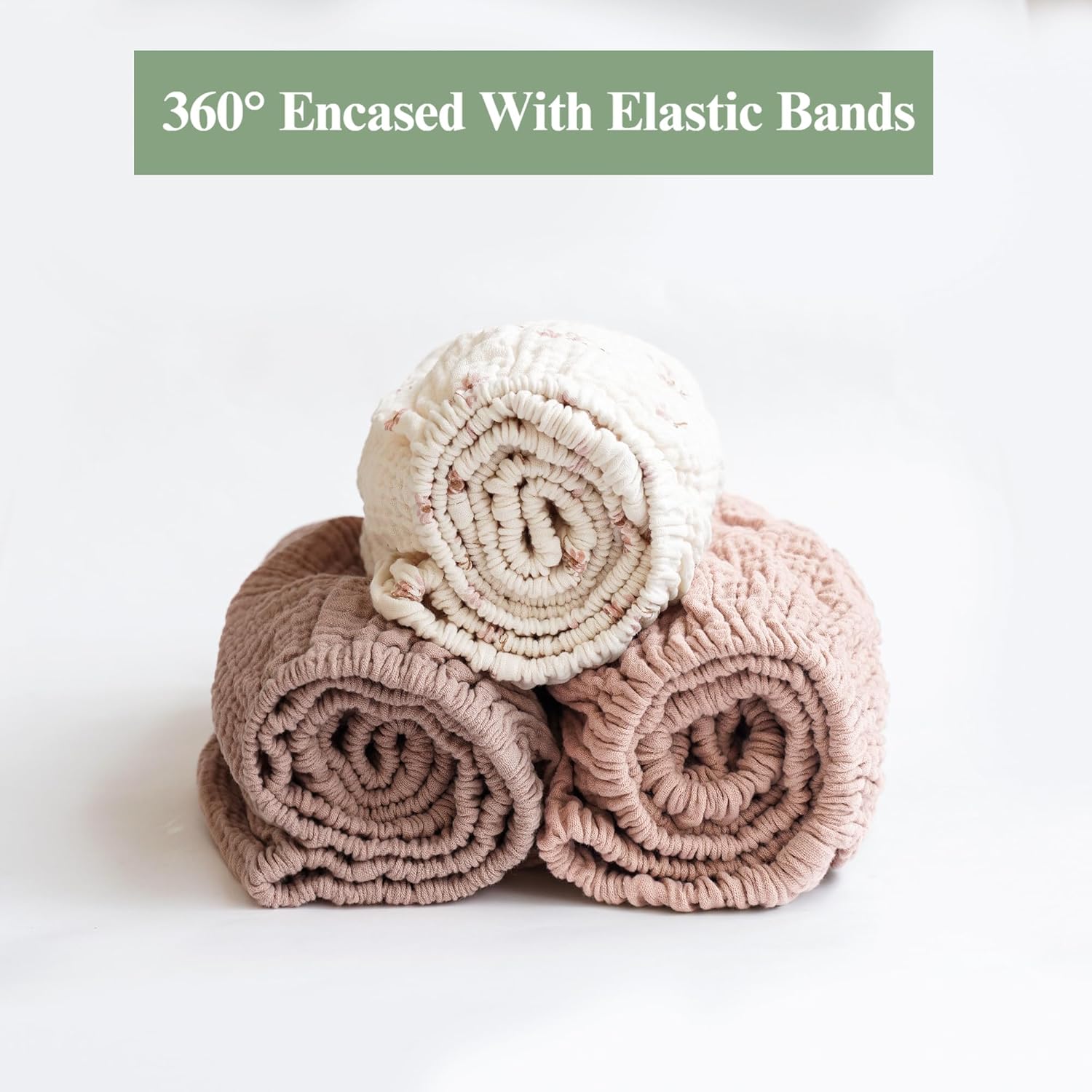 Baby Bassinet Sheets 3 Pack for Boys & Girls, Soft Breathable Muslin Cotton Bassinet Mattress Cover, Universal Fit for Hourglass, Oval, and Rectangle Mattress (Daisy Petal) - Image 7