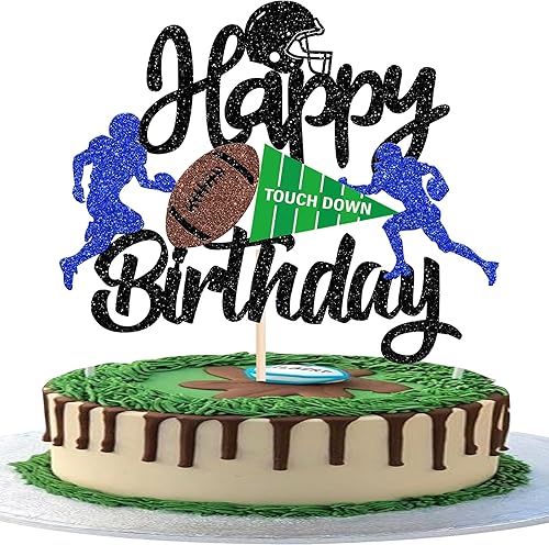 Paquete de 36 adornos de fútbol americano Oh Baby Cupcake Toppers Rugby Oh Baby Cupcake Picks Sports Theme Baby Shower Cake Decoraciones para