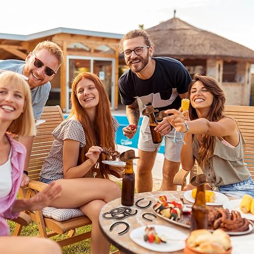 Miniatura 10 de Chuarry 36 decoraciones de fiesta occidental incluyen 12 mini faroles decorativos con velas LED a granel, 12 decoraciones rústicas colgantes de