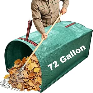 72-Gallon Reusable Dustpan-Style Leaf Collector Bag
