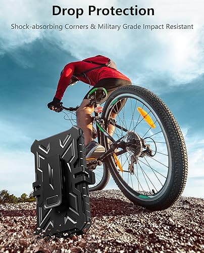 Miniatura 5 de FNTCASE Funda para iPhone 14 Pro iPhone 13 Pro con funda de clip para cinturón y soporte, cubierta de protección de grado militar resistente a