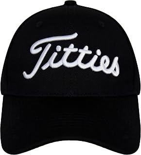 Titties Hat Tittiess Golf Hats for Men Women,Funny Tittes Hat, Titliest Cap, White and Black