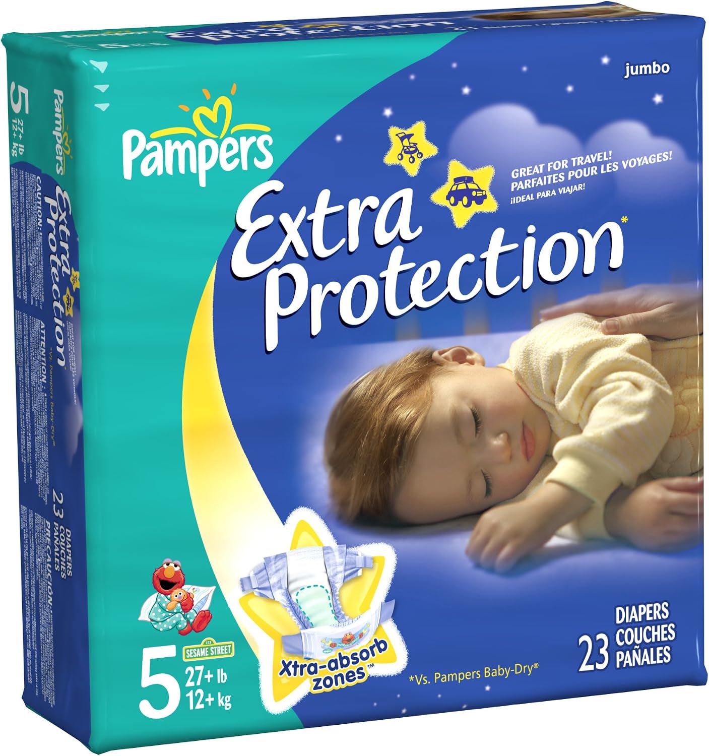 Pampers Extra Protection Size 5 Diapers Jumbo Pack 23 Count (pack of 4)
