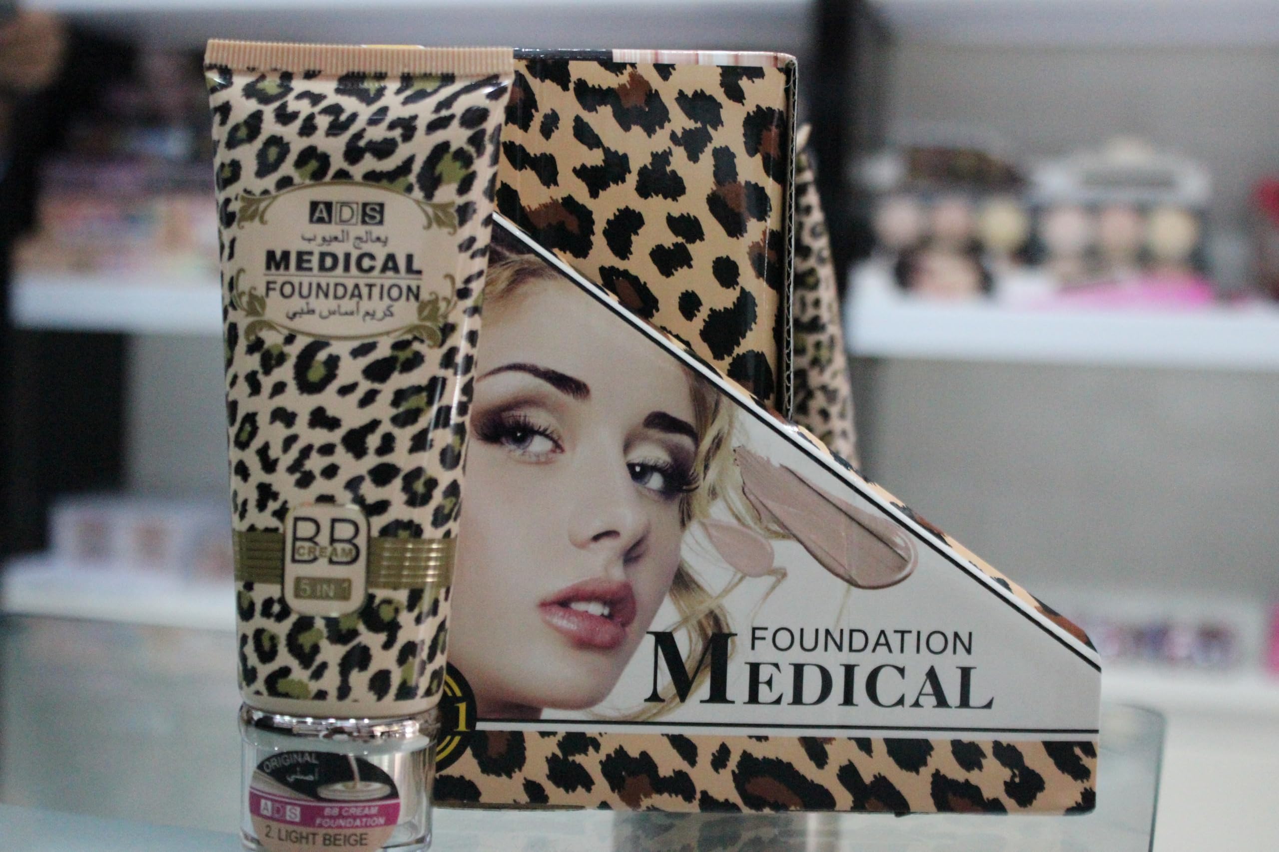 ADS Medical Foundation BB 5 in 1 Cream | LIGHT BEIGE.2 | FIRMING | WHITENING | ANTI-WRINKLE | LAST FOR 24 HRS | SPF30 | A8627 (LIGHT BEIGE, MEDIUM)